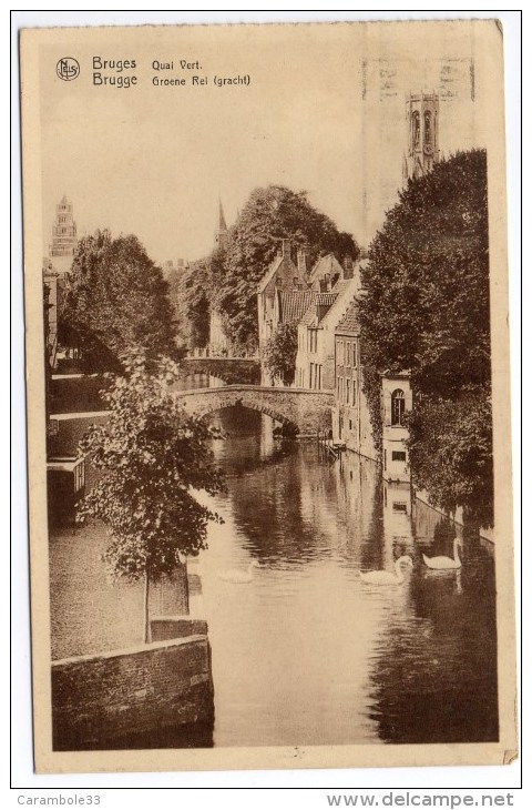 CPSM  BRUGES QUAI VERT Pour Granville  2 Scans   Y8032 - Brugge