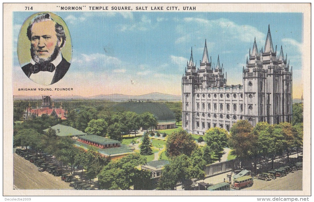 BT16962 Mormon Utah Temple Sqaure Salt Lake City    USA Scan Front/back Image - Salt Lake City