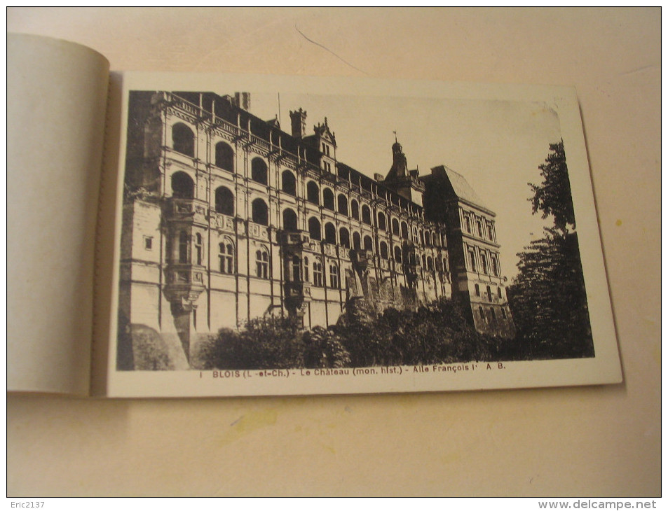 CARNET DE 20 CARTES LES CHATEAUX DE LA LOIRE.BLOIS.CHENONCEAUX.CHAUMONT.CHAMBORD.LANGEAIS..AZAY.LOCHES.MONTRESOR........ - 5 - 99 Cartes