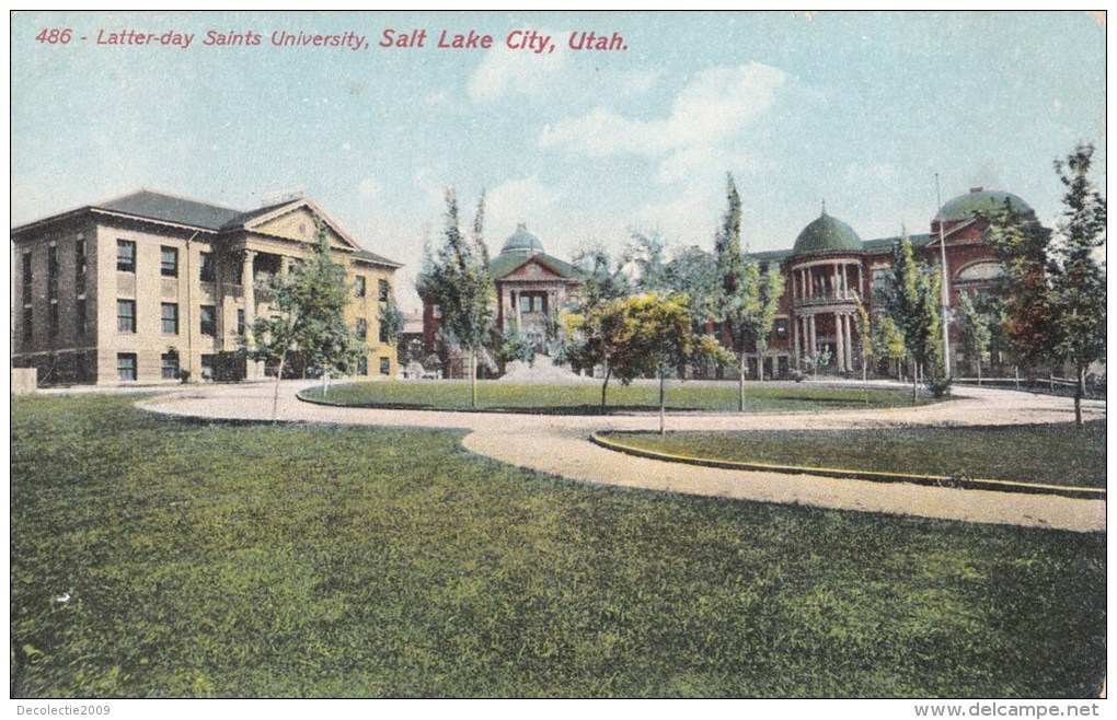 BT16998 Latter Day Saint University Salt Lake City U   USA Scan Front/back Image - Salt Lake City