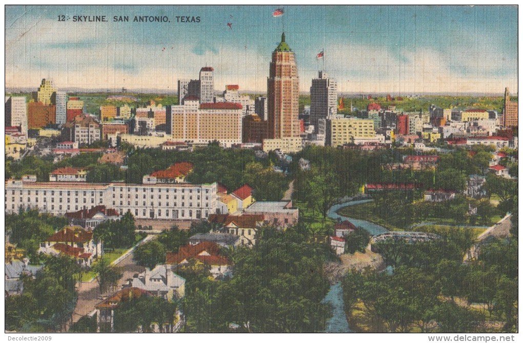 BT17025 Skyline San Antonio Texasl SUA Scan Front/back Image - San Antonio