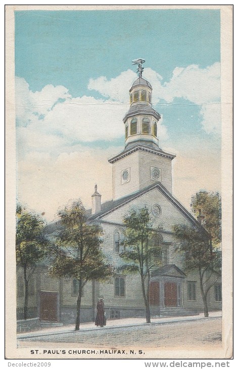 BT17168 St Paul S Church Halifax NS   Scan Front/back Image - Halifax