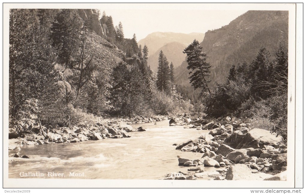 BT17306 Gallatin River Mont Scan Front/back Image - Autres & Non Classés