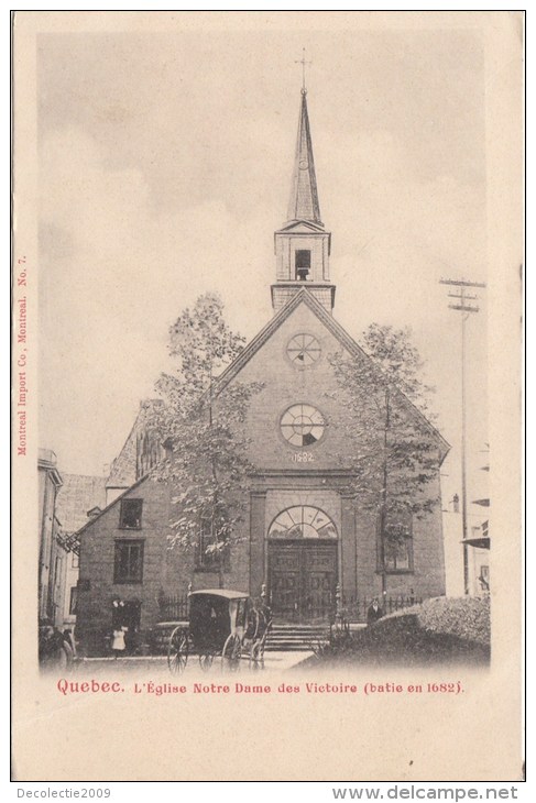 BT17330 Quebec L Eglise Notre Dame Des Victoriwe  Canada Scan Front/back Image - Québec – Les Portes