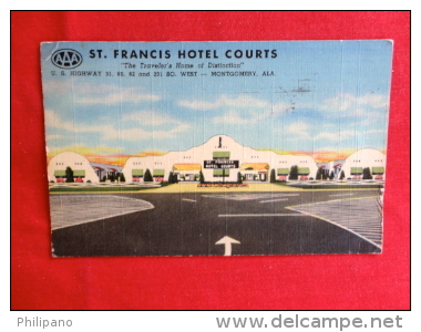 - Alabama > Montgomery St Francis Hotel Courts   1951 Cancel   Ref 1216 - Montgomery