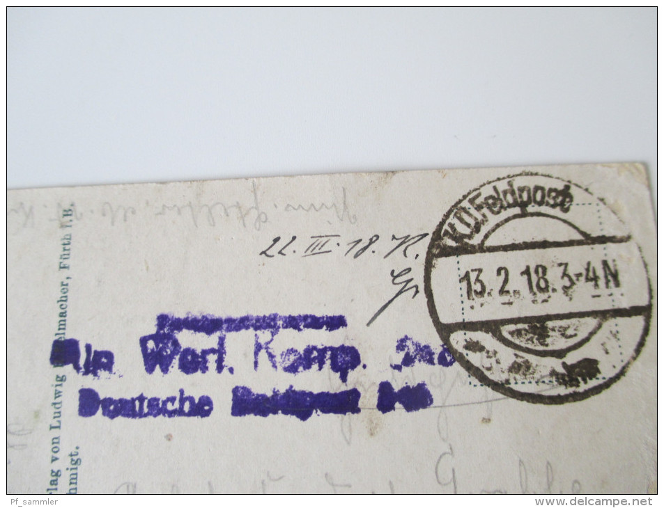 AK / Bildpostkarte 1918 Im Schützengraben Gotischer Unterstand Feldpost 1. WK. Originalaufnahme Vom Kriegsschauplatz - Guerre 1914-18
