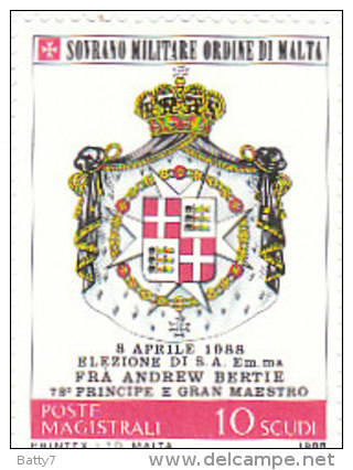 SMOM 1988 ELEZIONE ANDREW BERTIE - INTEGRO - Malta (la Orden De)