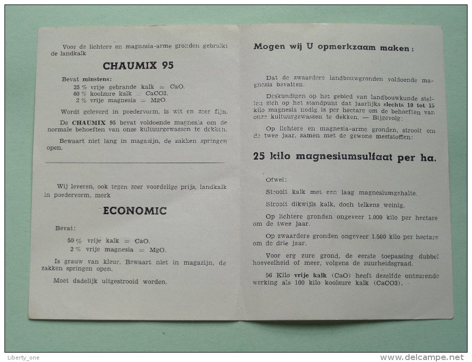 Betonkasseiën " VICTOR " Ieper - Noordschote ( Chaumix 95 / Economic / Agro & Namecalc ) Anno +/- 1950 !! - Werbung