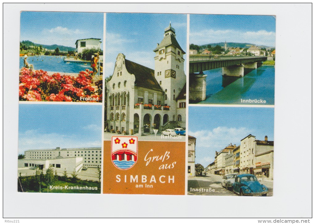 Allemagne - Gruss Aus Simbach - Multivues Rathaus - Innbrücke - Kreis Krankenhaus - Innstraße - Simbach