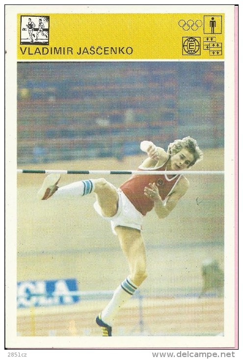 SPORT CARD No 127 - Vladimir Jaš&#269;enko, Yugoslavia, 1981., Svijet Sporta, 10 X 15 Cm - Atletiek