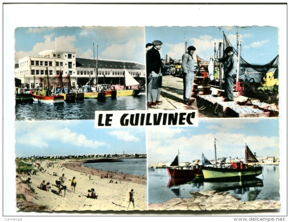 CP - GUILVINEC (29) Le Port Sa Plage - Guilvinec