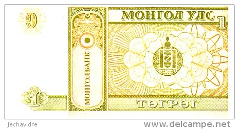 MONGOLIE  1 Tugrik Non Daté (1993)   Pick 52      ***** BILLET  NEUF ***** - Mongolia