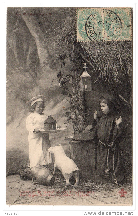 Collection La Tentation N° 4 - 2 Enfants - Voyagé 1905 - Humorvolle Karten