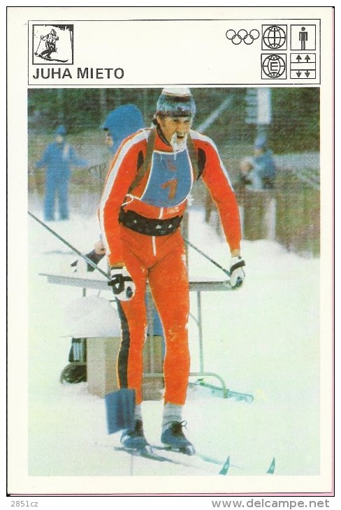 SPORT CARD No 93 - Skiing - Juha Mieto, Yugoslavia, 1981., Svijet Sporta, 10 X 15 Cm - Winter Sports