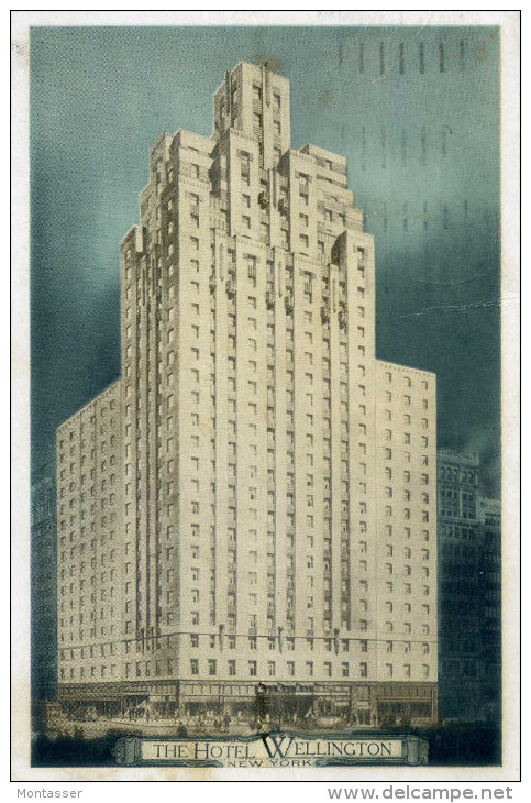 NEW YORK. The Hotel Wellington. Posted For LUINO (Italy) 1935. - Manhattan