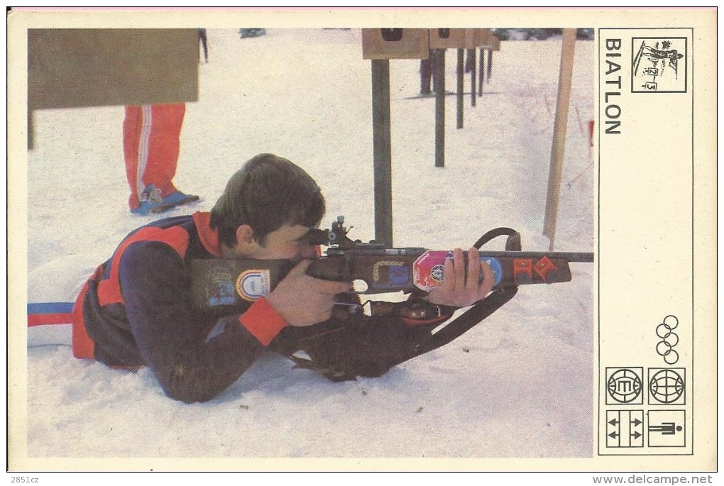 SPORT CARD No 163 - Biatlon, Yugoslavia, 1981., Svijet Sporta, 10 X 15 Cm - Sport Invernali