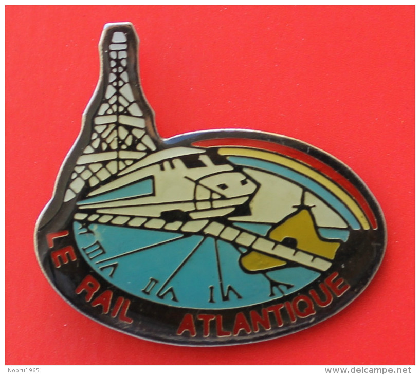 Pin´s Train TGV Le Rail Atlantique.paris Tour Eiffel - TGV