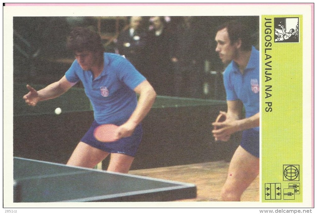 SPORT CARD No 139 , Yugoslavia, 1981., Svijet Sporta, 10 X 15 Cm - Tenis De Mesa