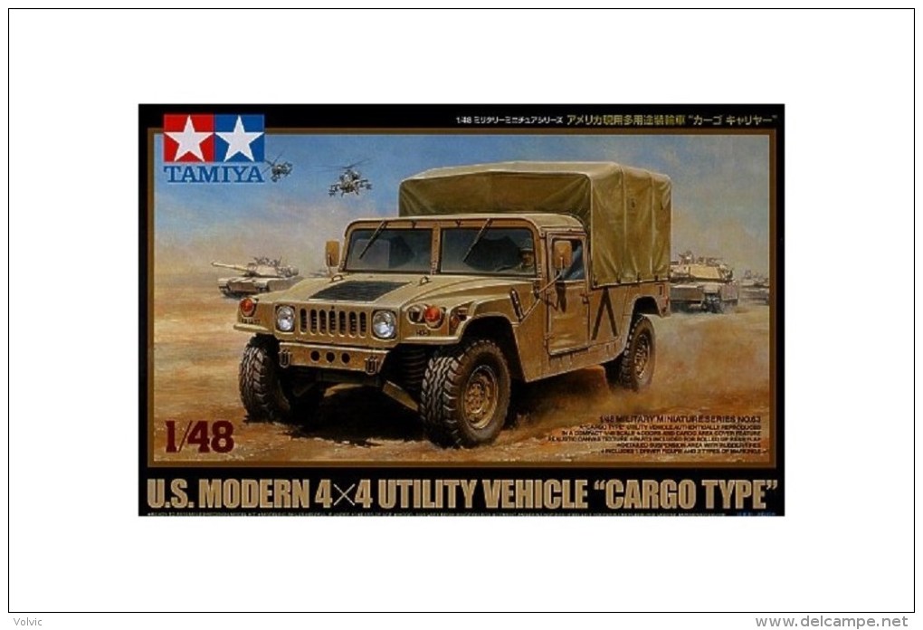 - TAMIYA - Maquette U.S Modern 4*4 Utility Véhicule " Cargo Type "- 1/48°- Réf 32563 - Tanques