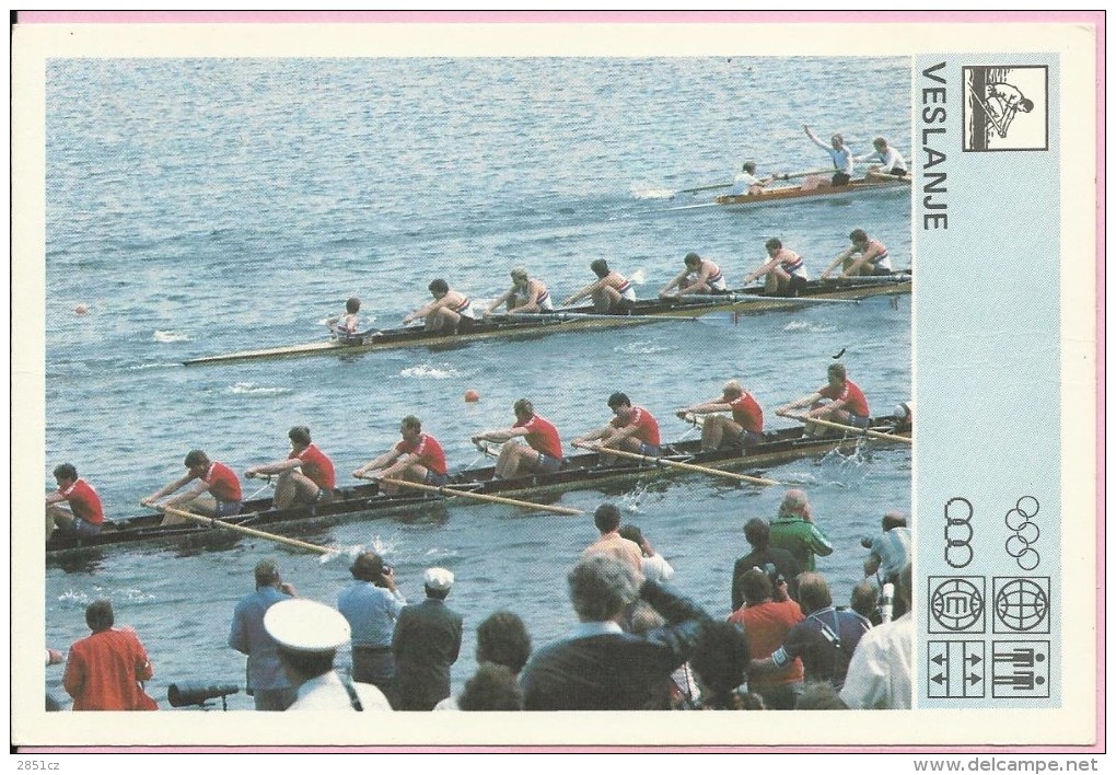 SPORT CARD No 207 - Rowing, Yugoslavia, 1981., Svijet Sporta, 10 X 15 Cm - Rudersport