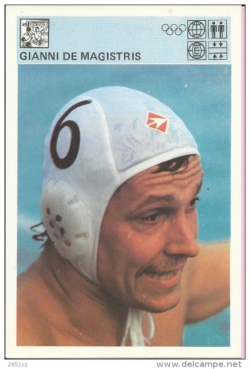 SPORT CARD No 206 - Water Polo - Gianni De Magistris, Yugoslavia, 1981., Svijet Sporta, 10 X 15 Cm - Natación