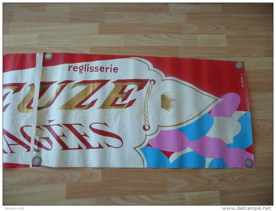 Grande Affiche Publicitaire Réglisserie Deleuze Montpellier En 2 Affiches 102 X 54 Cm. Chocolat, Réglisse, Dragées. - Affiches