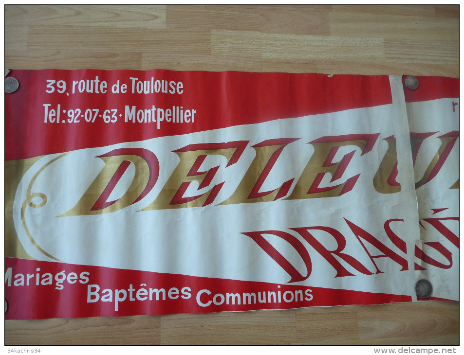 Grande Affiche Publicitaire Réglisserie Deleuze Montpellier En 2 Affiches 102 X 54 Cm. Chocolat, Réglisse, Dragées. - Affiches