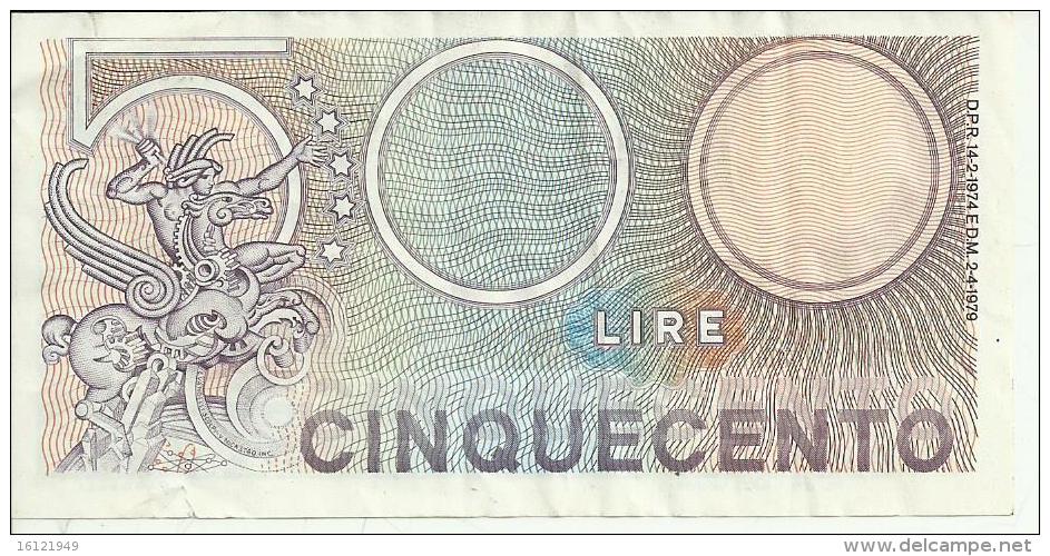 D 354A - 500 LIRE MERCURIO 2/04/1979 (W Serie Sostitutiva R) - 500 Lire