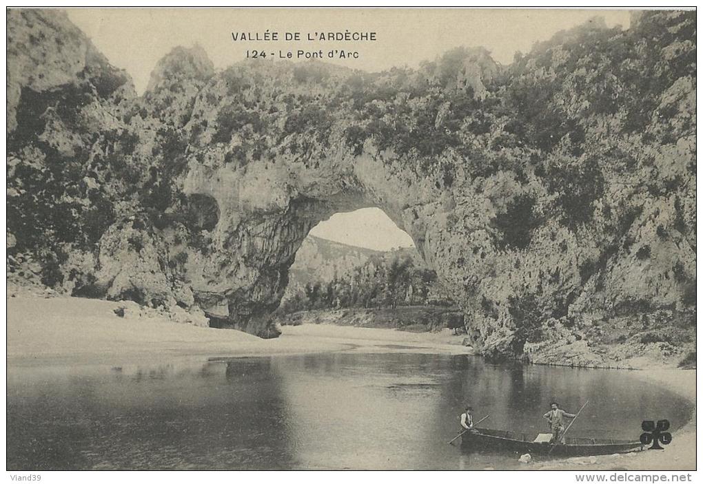 Vallon Pont D'Arc  -  Le Pont D'Arc  -  Non écrite   ( Canot) - Vallon Pont D'Arc