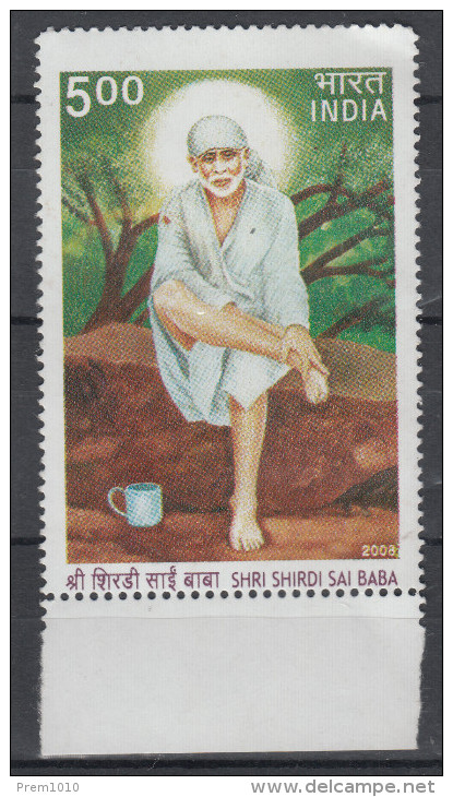 INDIA- 2008 SHIRDI SAI BABA- MNH 1V - Induismo