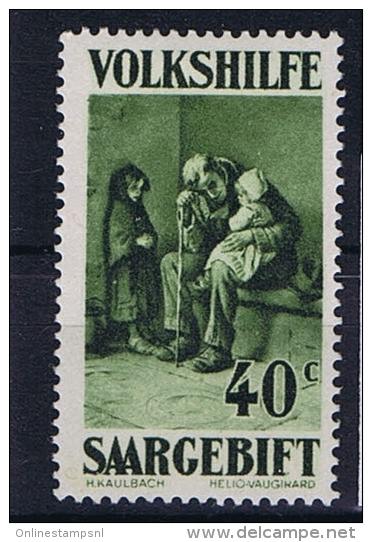 Deutsches Reich Saargebiet, Mi 135 I MH/* 1929 Plattenfehler SAARGEBIFT - Unused Stamps