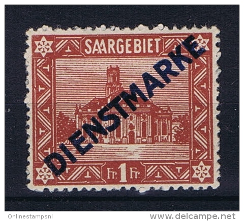 Deutschland Saargebiet Dienst Marken, Mi 11 Type I MH/* - Dienstzegels