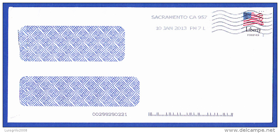 ENVELOPPE -- CACHET - SACRAMENTO  CA 957 - 10.JAN.2013 - Briefe U. Dokumente