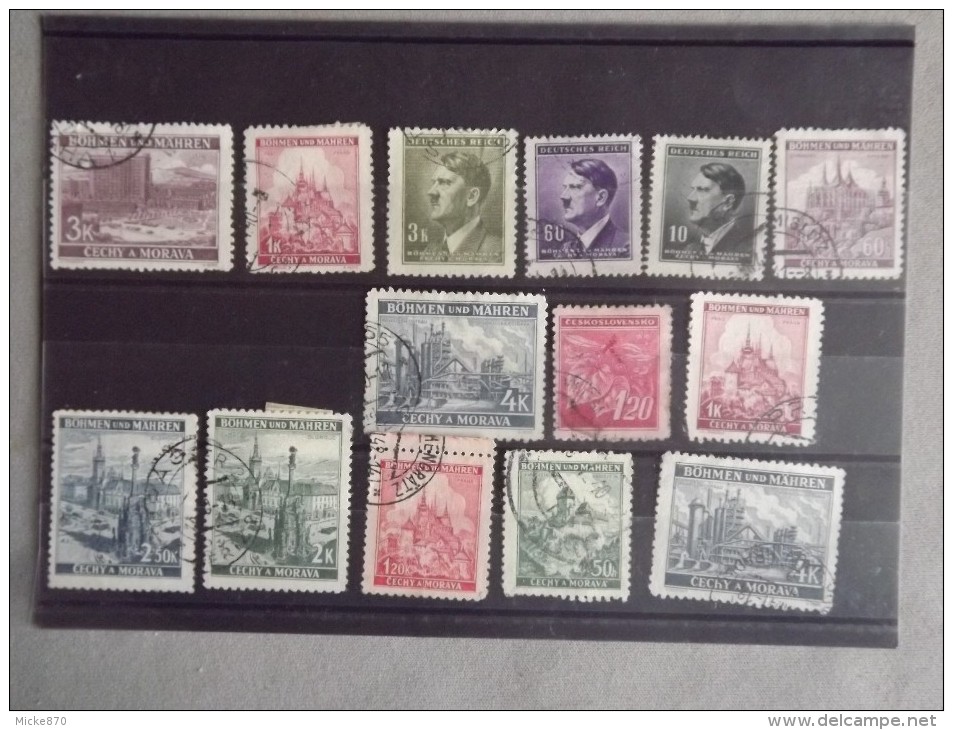 Lot N°1164 Lot De 14 Timbres Oblitérés Boheme Et Moravie - Used Stamps