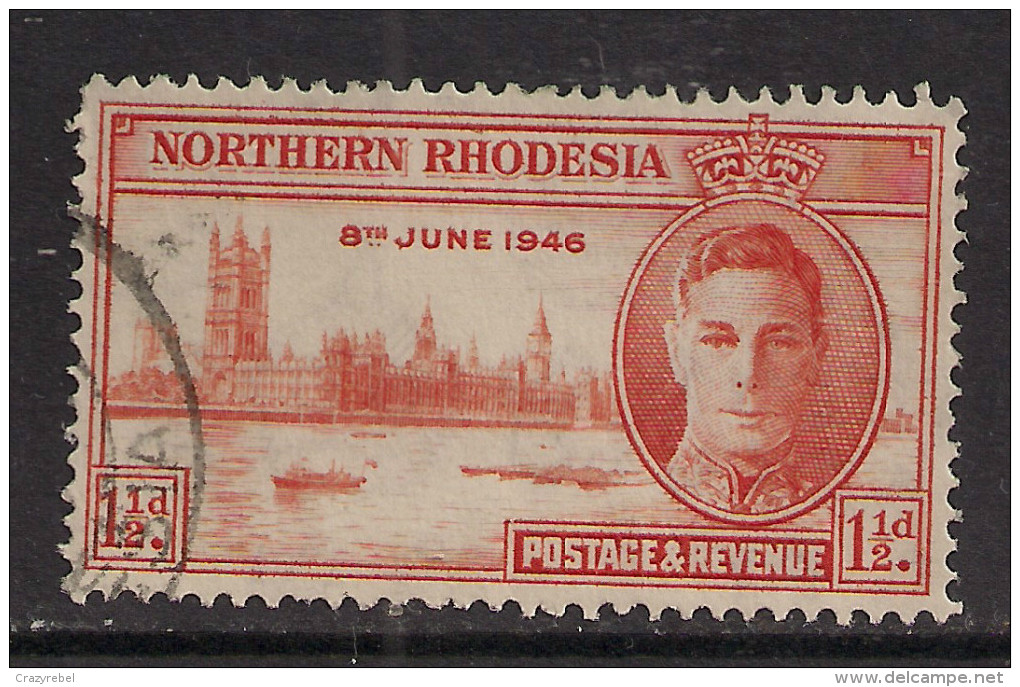 NORTHERN RHODESIA KGV1 1946 1 1/2d VICTORY USED  ( T745 ) - Rodesia Del Norte (...-1963)