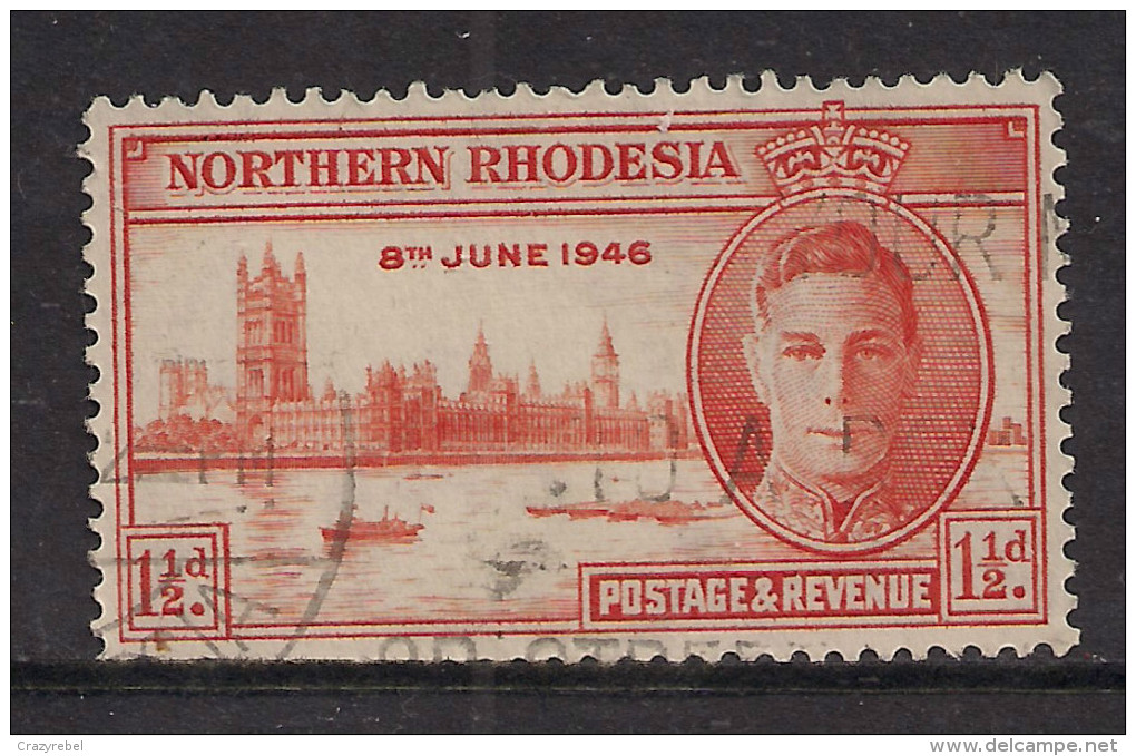 NORTHERN RHODESIA KGV1 1946 1 1/2d VICTORY USED  ( T751 ) - Rhodésie Du Nord (...-1963)