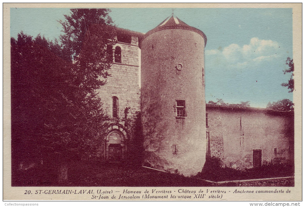 42 - LOIRE - Saint Germain Laval - Hameau De Verrières. Château De Verrières. Ancienne Commanderie - - Saint Germain Laval