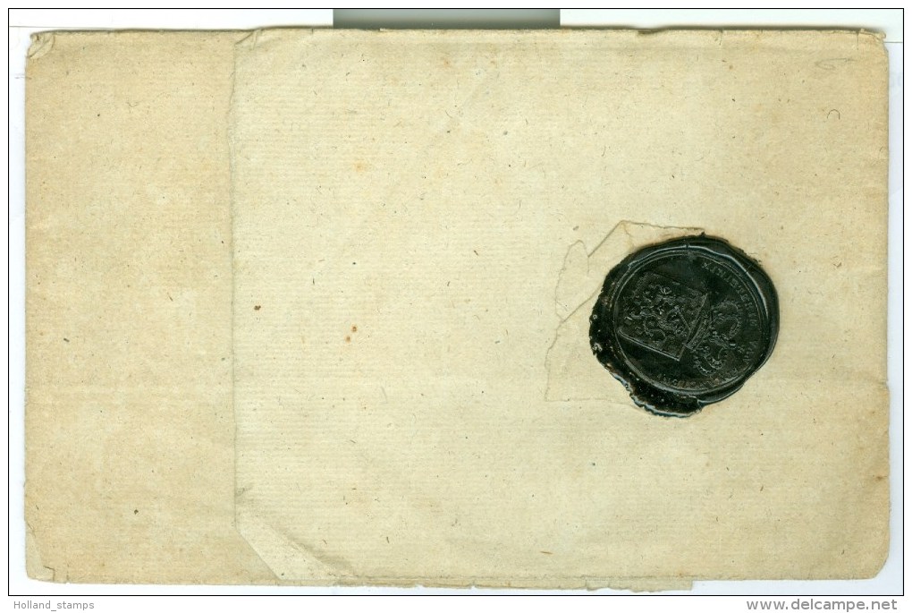 E.o. BRIEFOMSLAG Uit 1830 Van MINISTERIE Van FINANCIEN Te  's-GRAVENHAGE Naar BRUSSEL   (8332) - ...-1852 Préphilatélie