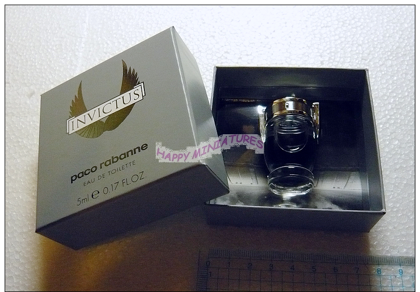 Rare BIG BOX - Paco Rabanne INVICTUS For MEN EDT 5ml Mini Perfume MINIATURE Avec Boite NEW 2013 Sept - Miniatures Femmes (avec Boite)