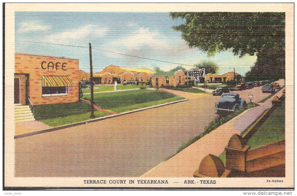 1939 USA Vintage Original Old Postcard Advertising Terrace Court In Texarkana Ark. Texas - 1921-40