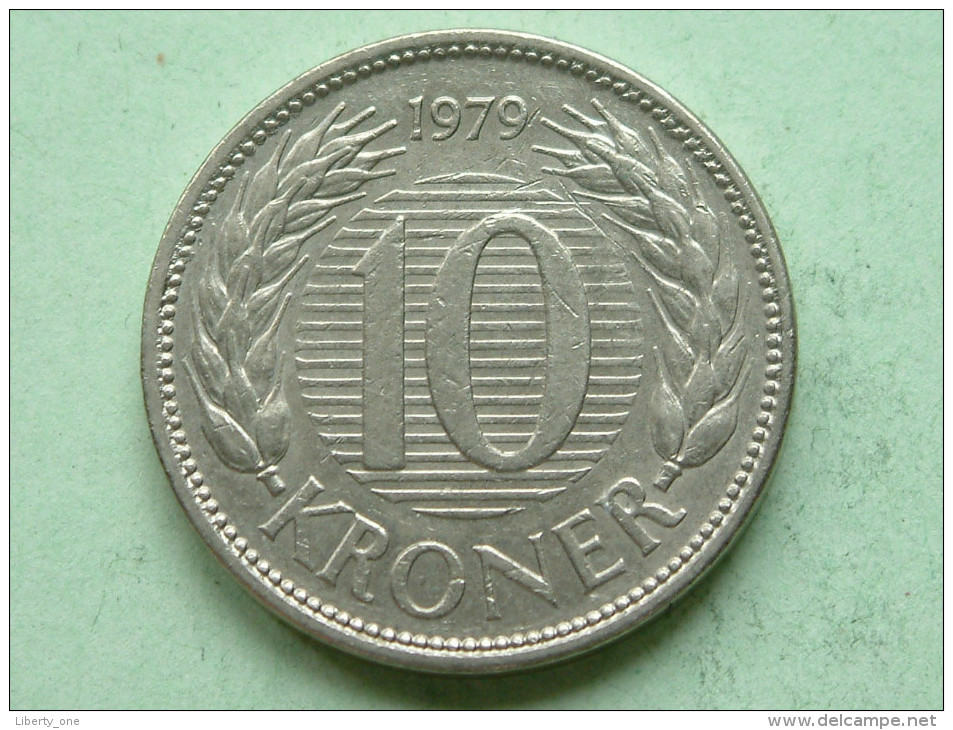 1979 - 10 Kroner / KM 864.1 ( Uncleaned Coin - For Grade, Please See Photo ) !! - Danemark