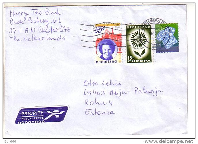 GOOD NETHERLANDS Postal Cover To ESTONIA 2013 - Good Stamped: Queen ; Europa ; Shirt - Briefe U. Dokumente