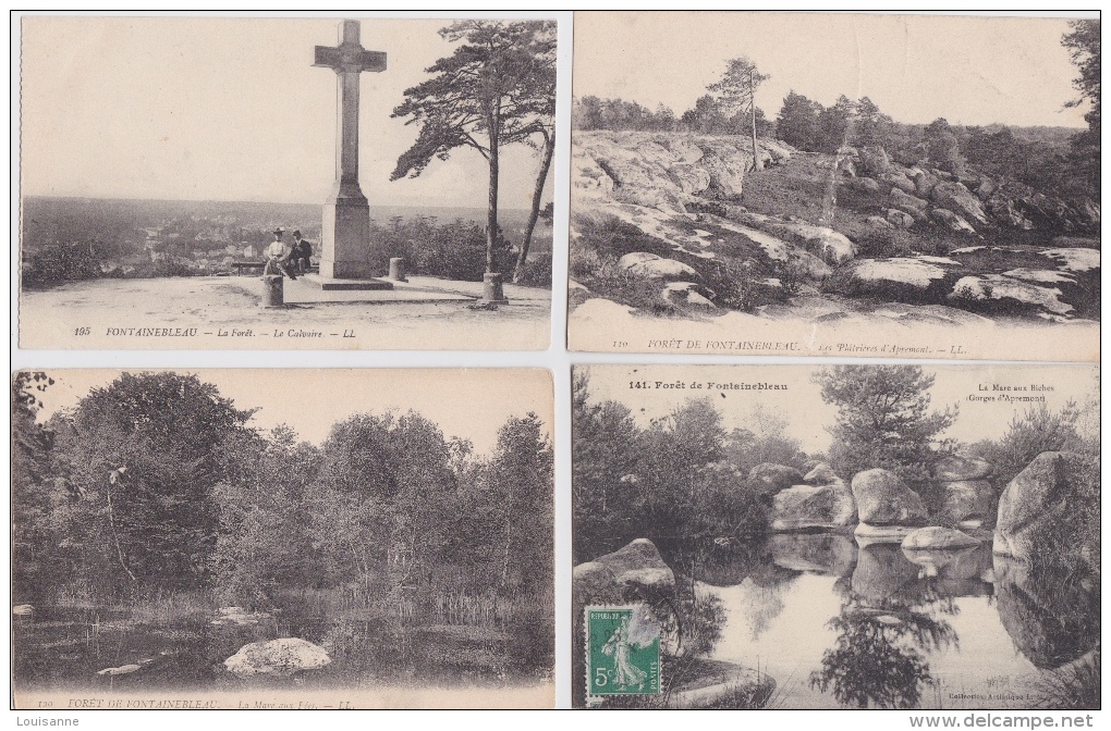 - LOT  DE 16  CPA  FÔRET  DE  FONTAINEBLEAU - Toutes Scanées - 5 - 99 Postales