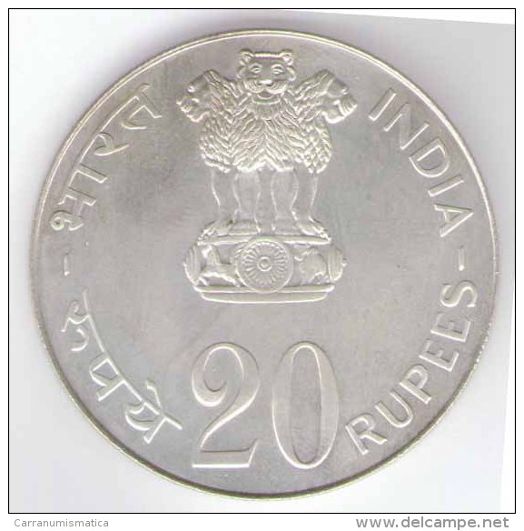 INDIA 20 RUPEES 1973 FAO AG SILVER - India