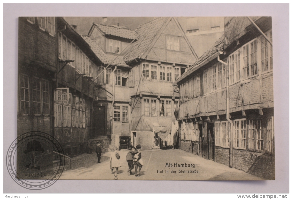 Postcard Germany - Alt Hamburg Hof In Der Steinstrabe - Uncirculated - Edited Knackstedt & Näther - Altona