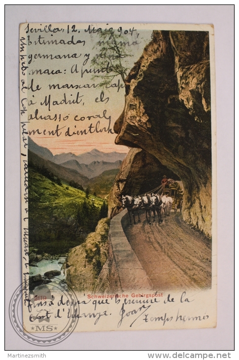 Postcard Switzerland - Schweizerische Gebirgspost  -  Circulated - Edited Postkarten - Verlag: F. Oesch - Müller - Risch-Rotkreuz