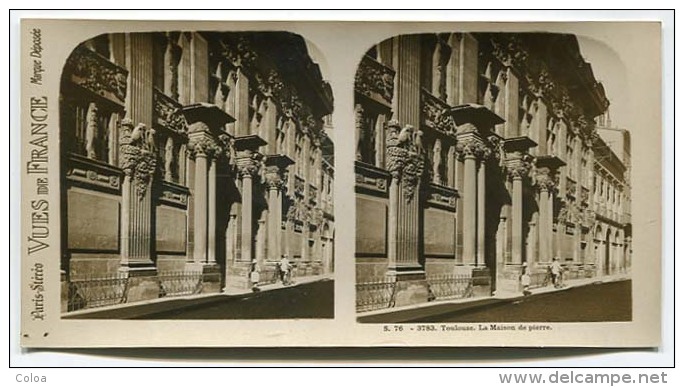 Photographie Stéréoscopique  TOULOUSE La Maison De Pierre - Photos Stéréoscopiques