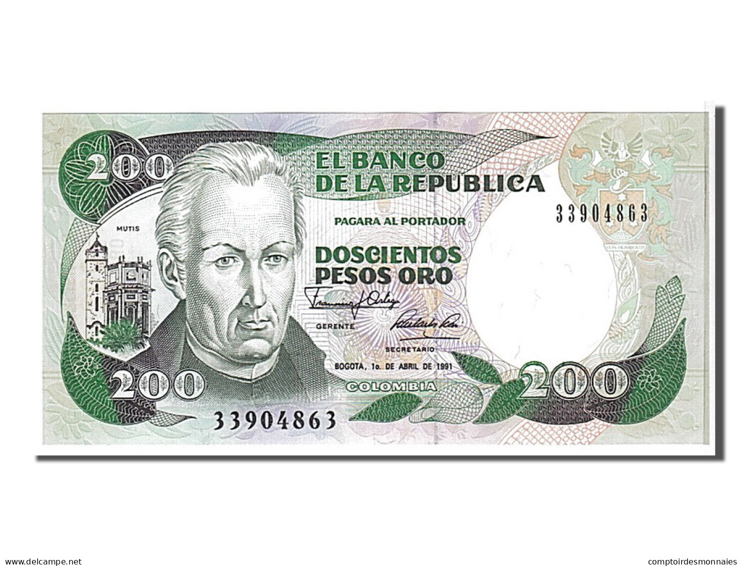 Billet, Colombie, 200 Pesos Oro, 1991, KM:429d, NEUF - Colombie