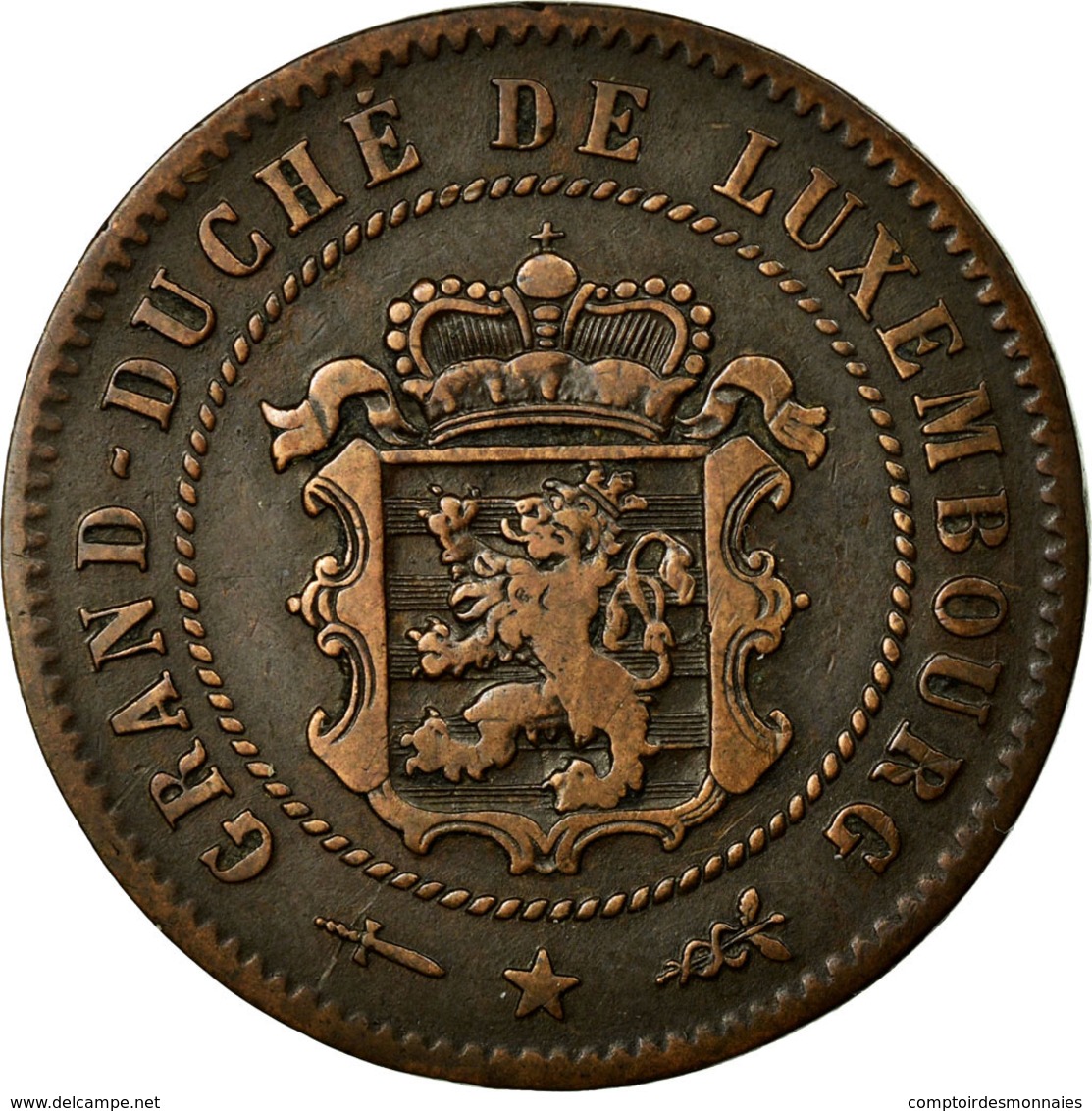 Monnaie, Luxembourg, William III, 5 Centimes, 1870, Utrecht, TTB, Bronze - Luxemburgo