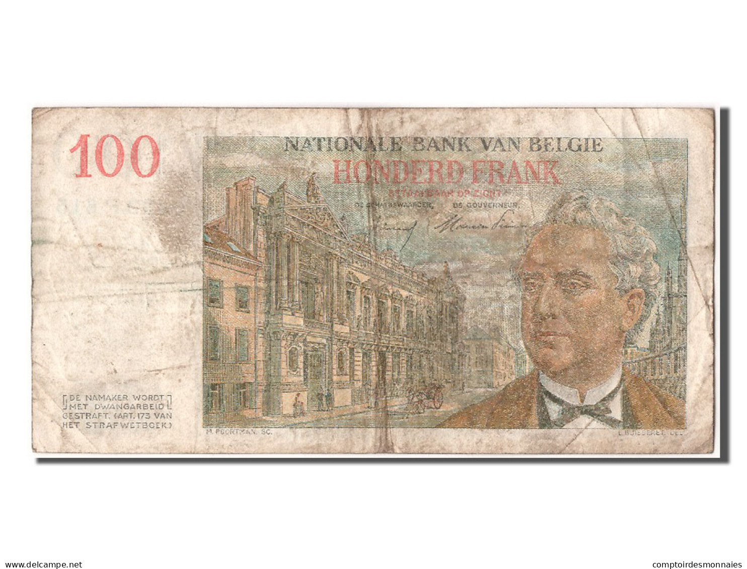 Billet, Belgique, 100 Francs, 1955, 1955-01-06, TB+ - 100 Francs